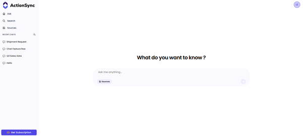 Your Work, in Sync. Search Less. Act More.